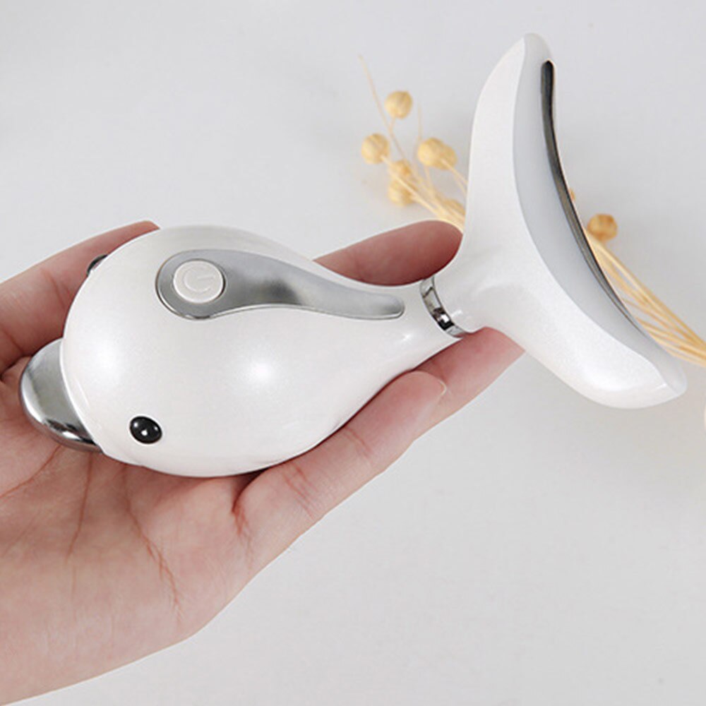 3 Colors Remove Double Chin Neck Device LED Photon Therapy Anti-Wrinkle Vibration Face Skin Lifting Tightening Massager