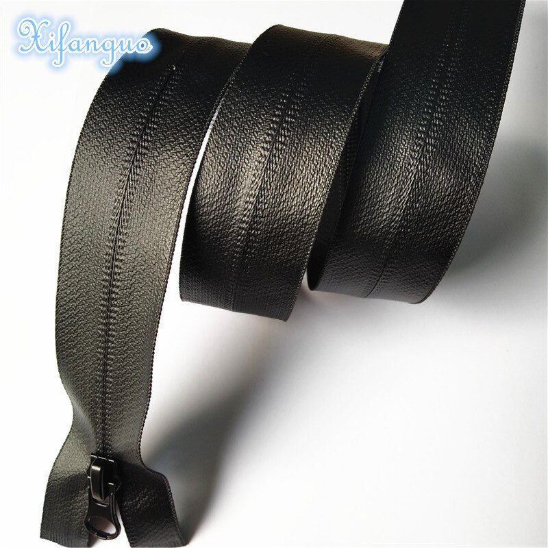 5pcs 5# Nylon Opening TPU Waterproof Zipper Black 70CM-100CM