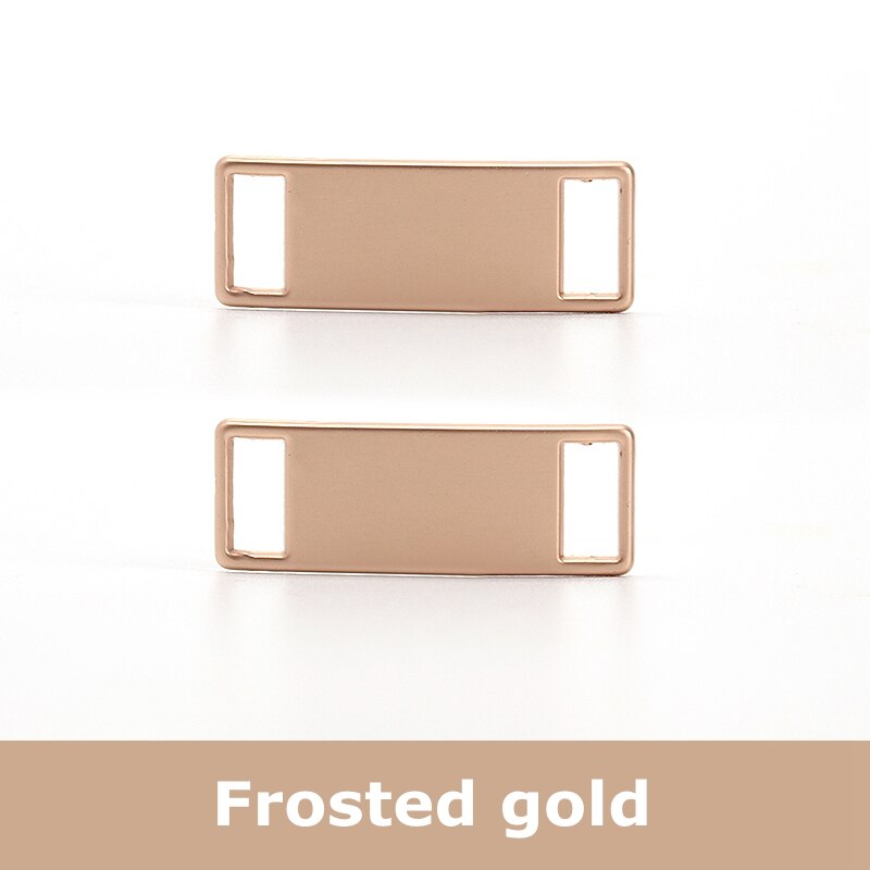 A-J01 Schnürsenkel Schnalle Schuhe Dekorationen Sneaker Bausätze Metall Schnalle Stilvolle und Geeignet für Alle Arten von Flache Schnürsenkel 15 Farben: gefrostet Gold