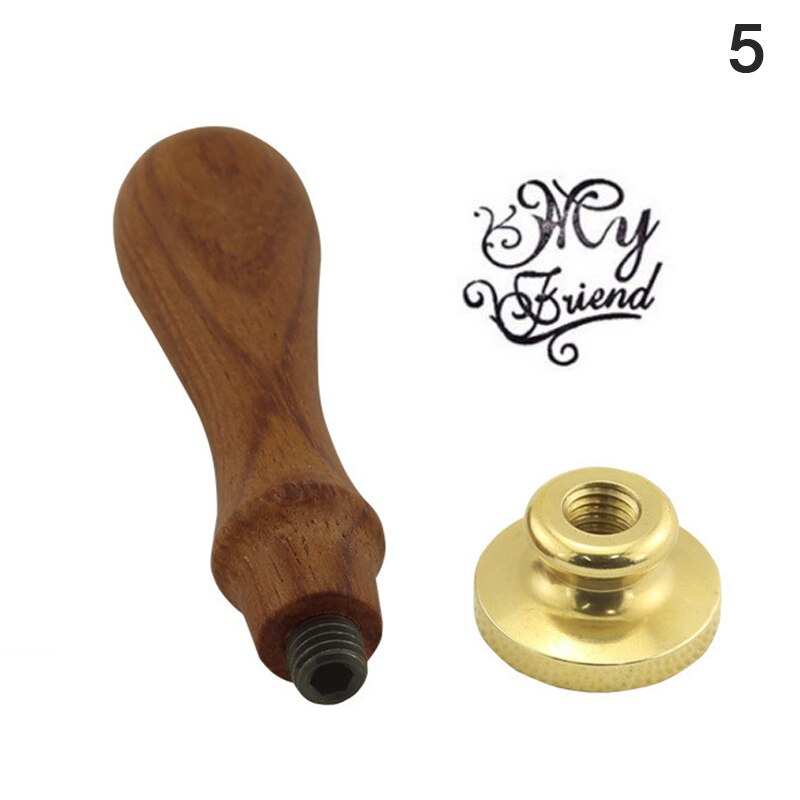 1Pc Retro Houten Stempel Klassieke Waxseal Stempel Oude Seal Post Decoratieve Antieke Stempel: A5