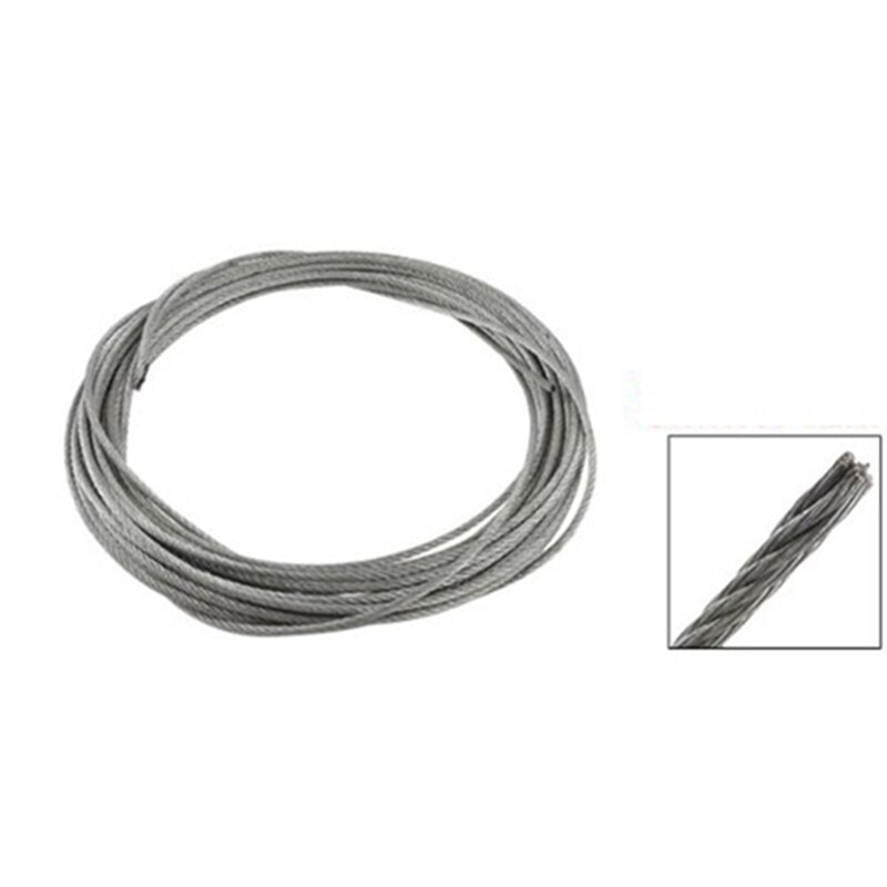 2 sæt rustfrit stål kit : 1 sæt fleksibelt wire kabel  mx12m & 1 sæt 4- stk spændebånd/spænding (øje og krog , m6)+16- stk 1/8 tommer
