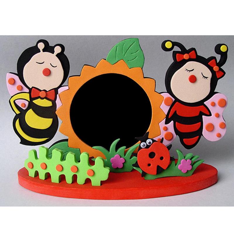 EVA Foam Cartoon Photo Frame Kids Children's Toys Craft DIY 3D Stickers Handmade Block Toy Random Styles