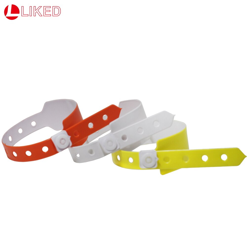 Vita plastarmband  - 100 räknas mer robusta armband för fester event identitetsmärke 25mm x 250mm