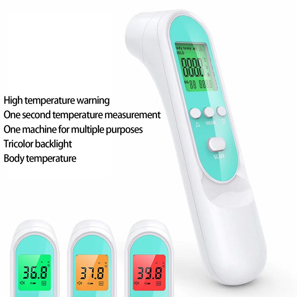 Non-contact Infrarood Ir Thermometer Groene Achtergrondverlichting Lcd Термометр Baby Volwassen Voorhoofd Thermometer