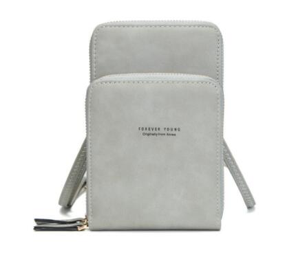 SMOOZA Crossbody komórek torba na telefonu na ramię torebka na telefon moda codziennego użytku posiadacz karty Mini letnia torba na ramię dla kobiet portfel: scrub gray