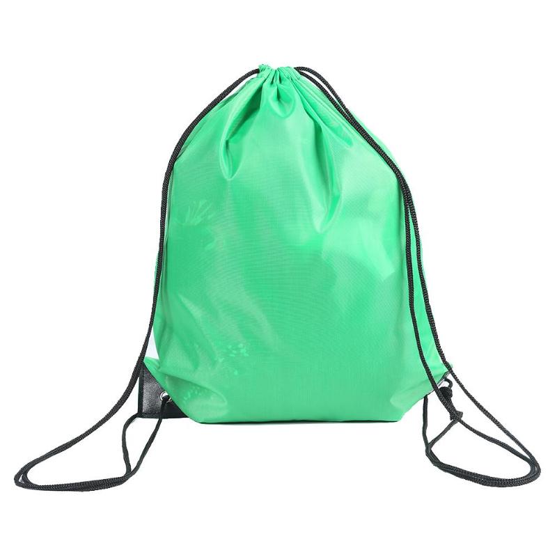 1PC Waterproof Outdoor Beach Swimming Sports Drawstring Backpack Organizer Gym Storage Bag For Shoes Towel Clothes 42*34CM: Green Color