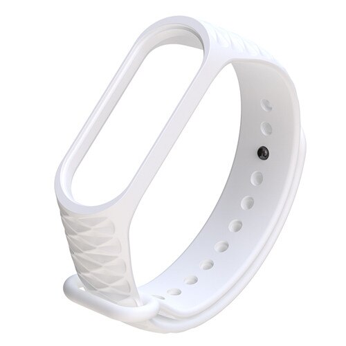 Mi bande 4 bracelet pour Xiaomi Mi bande 5 bracelet bracelet coloré sport Silicone bracelet intelligent Band4 Band3 Miband 3 4 5: White texture