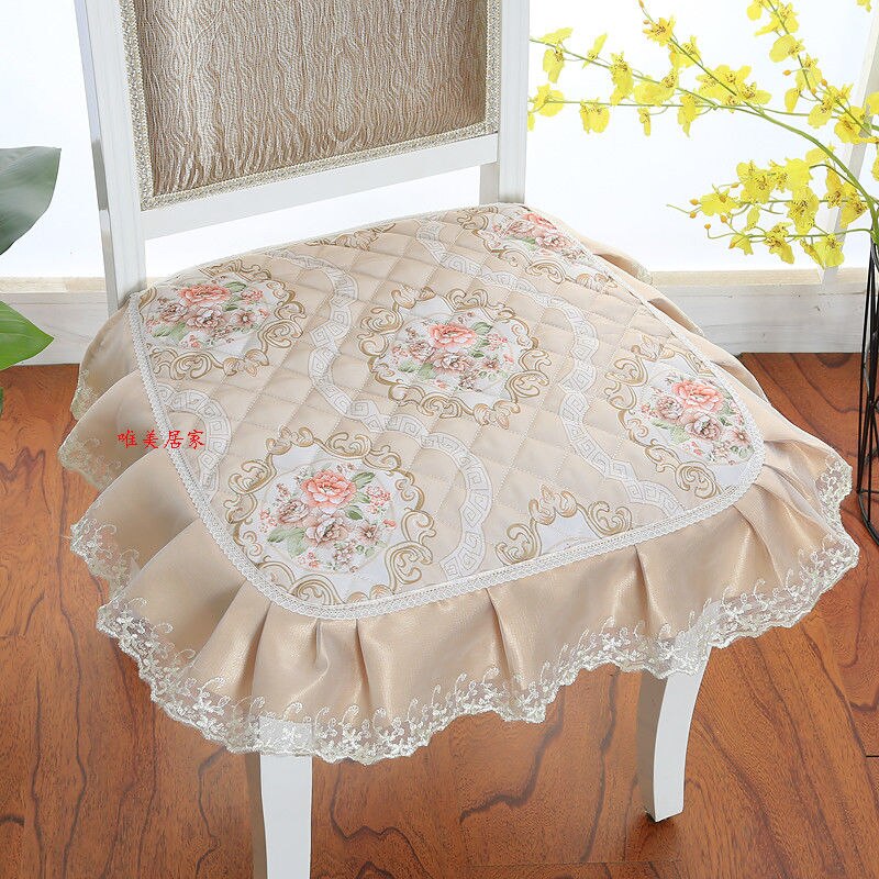 Verdikte stoelkussen student kantoor kruk kussen met kant pastorale eetkamerstoel zitkussens pad vier seizoenen billenmat: Liulijin koffie