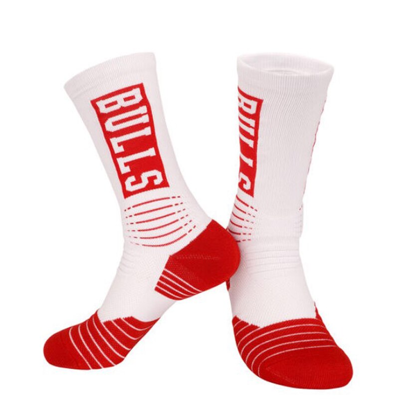 Mens Basketball Socks Terry Cushion Pad Thick Clubs Players Socks with Text logo Fast