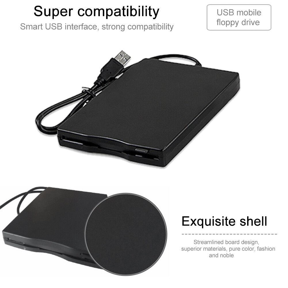 1.44M FDD Reader Floppy Drive External Disk Universal External Disk Plug And Play Computer Laptop External USB Floppy Drive