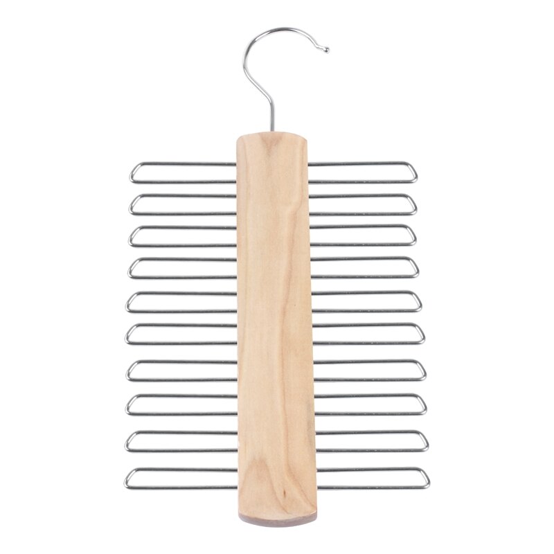 Butik 20 bar træ slips bøjle - tørklæder & bælte rack organizer