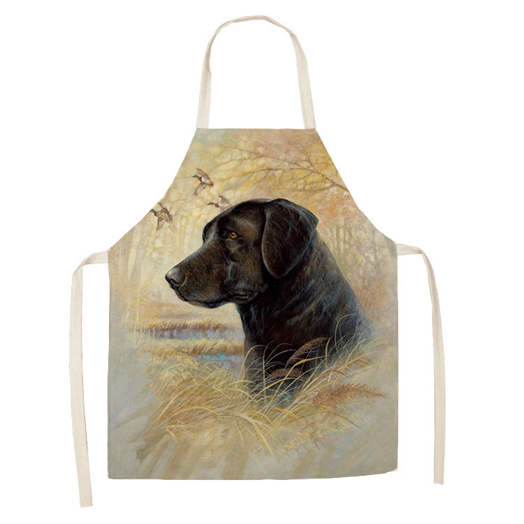 Leinen hund thema Druck Küche Schürzen unisex Abendessen Party Kochen Lätzchen Lustige Schürze Reinigung Schürze: 5 / 38x47cm Pro Kinder