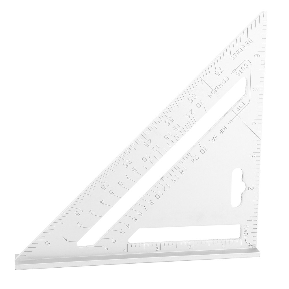 Aluminum Alloy Rafter Ruler Protractor Carpenter Woodworking Ruler