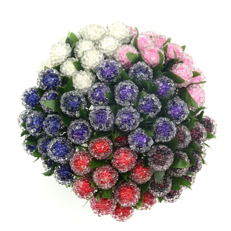 12 sztuk sztuczny owoc czerwone szkło jagody kwiat pręcik ślub symulacja granatu robić domu ślub dekoracja na choinkę