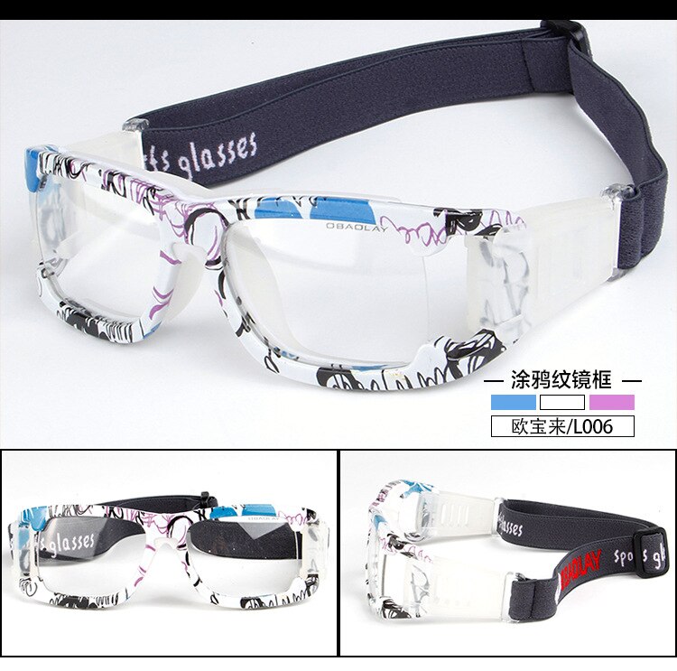 CAMO Basketball glasses Football Sports glasses Goggles eye glasses frame match optical lens for myopia nearsighted: COLOR 005