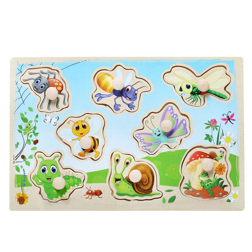 Kids Toys Children's Puzzle Grasp Board Puzzle Birthday Plaything Boy Girl Developmental Educational All Kinds Pattern Toy: B