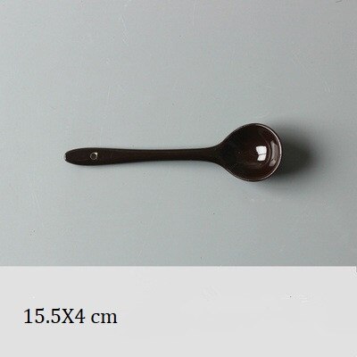 2 PC Colorful Ceramic Spoons Japanese And Korean Colorful Small Spoon Restaurant Spoon White Soup Spoon: H