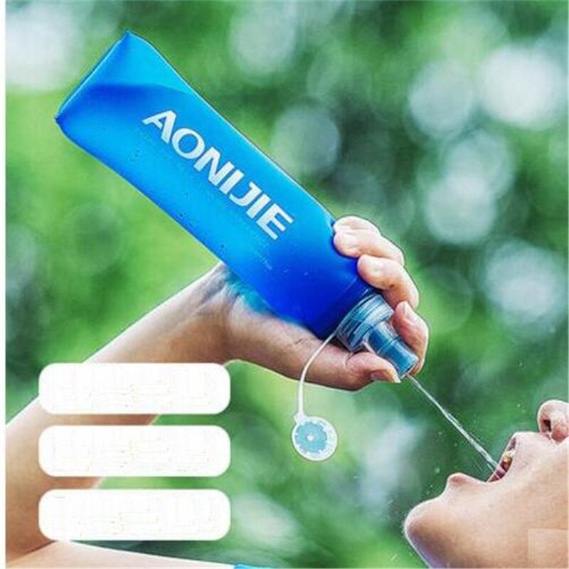 AONIJIE – bouteille d&#39;eau repliable sans BPA, 450ML ou 500ML, gourde pour le sport, bouteille d&#39;eau douce, bouilloire, Pack d&#39;hydratation, pour la vessie