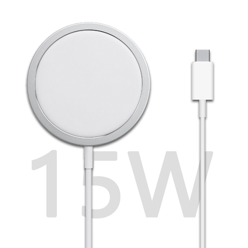 For iPhone 12 Pro Magnetic Wireless Charger 15W Faster Charging Pad Magsafe with Box for Samsung QI Wireless Charger: Default Title