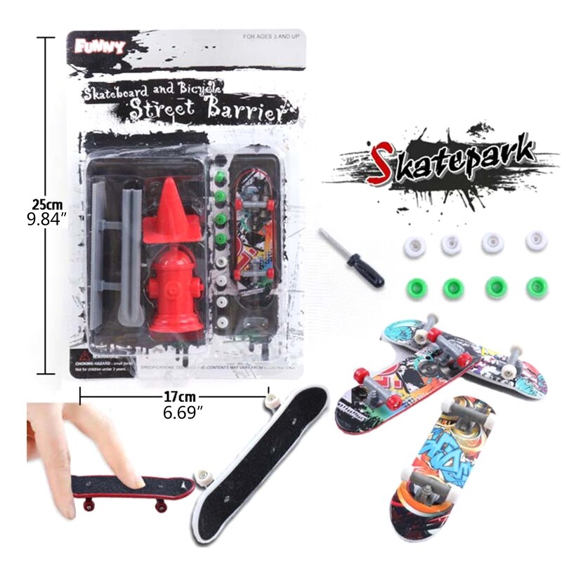 Mini Vinger Skateboard Toets Met Obstakels Set Kinderen Speelgoed Novelty Gag