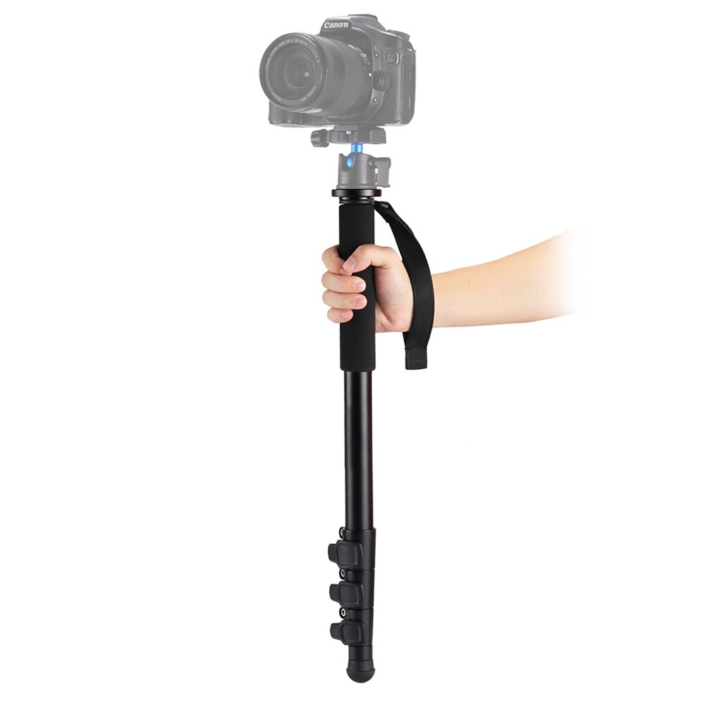 Camera Accessoires Verstelbare Draagbare Vier-Sectie Telescopische Aluminium Self-Staande Monopod Statief Benen Met 3/8 Schroef