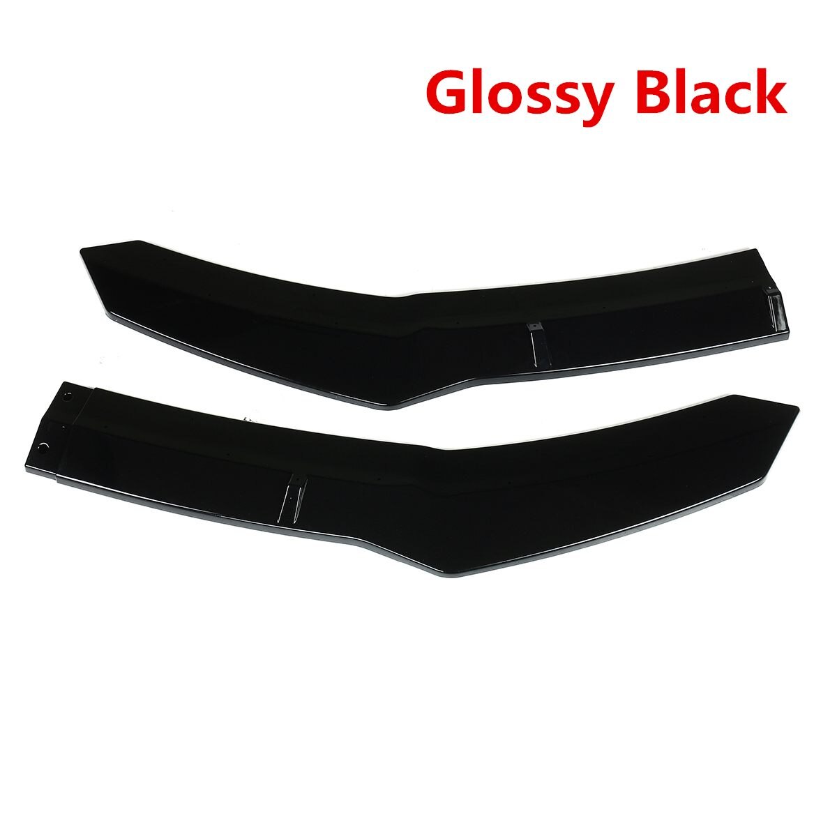 2x Car Front Bumper Lip Deflector Lips Splitter Cover Trim Body Kit Spoiler Guard For Honda For Civic Hatchback & Si: Glossy Black