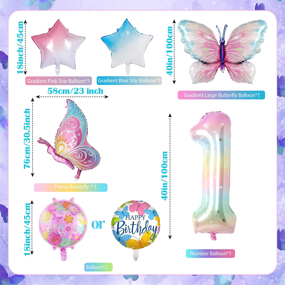 Vlinder Verjaardag Servies Borden Cups Folie Vlind... – LovingPrices, image size:1000x1000