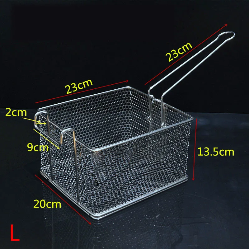 Mini Cesta De Fritação De Aço Inoxidável, Pequena Cesta De Fritação, Tela De Filtro, Lanche Comercial, Dim sum, Quadro De Cesta: Marfim