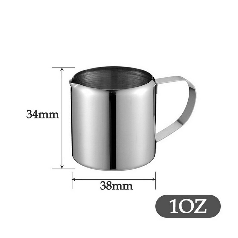 Stainless Steel Milk Frothing Jug Espresso Coffee Mug Pitcher Barista Craft Coffee Cappuccino Cups Latte Pot Kitchen Accessories: 30ml