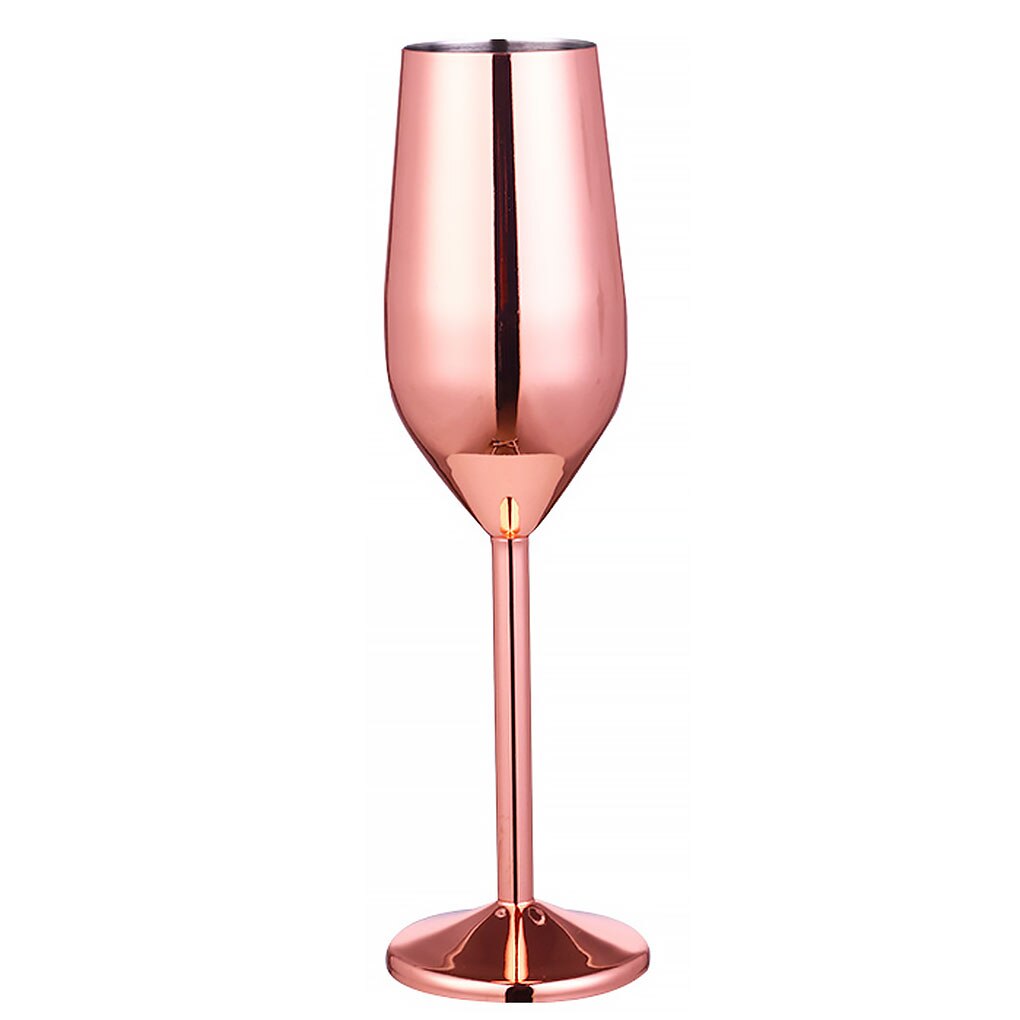 Rvs Wijnglas 220Ml Champagne Cup Metalen Cocktai Goblet Voor Bar Restaurant, Godlen: 02