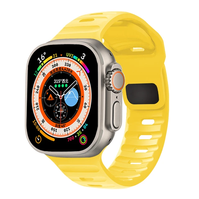Silicone Strap For Apple Watch ultra Band 49mm 45mm 44mm 42mm 40mm 41mm 38 45 mm correa bracelet iwatch Series 9 8 7 6 5 4 3 se