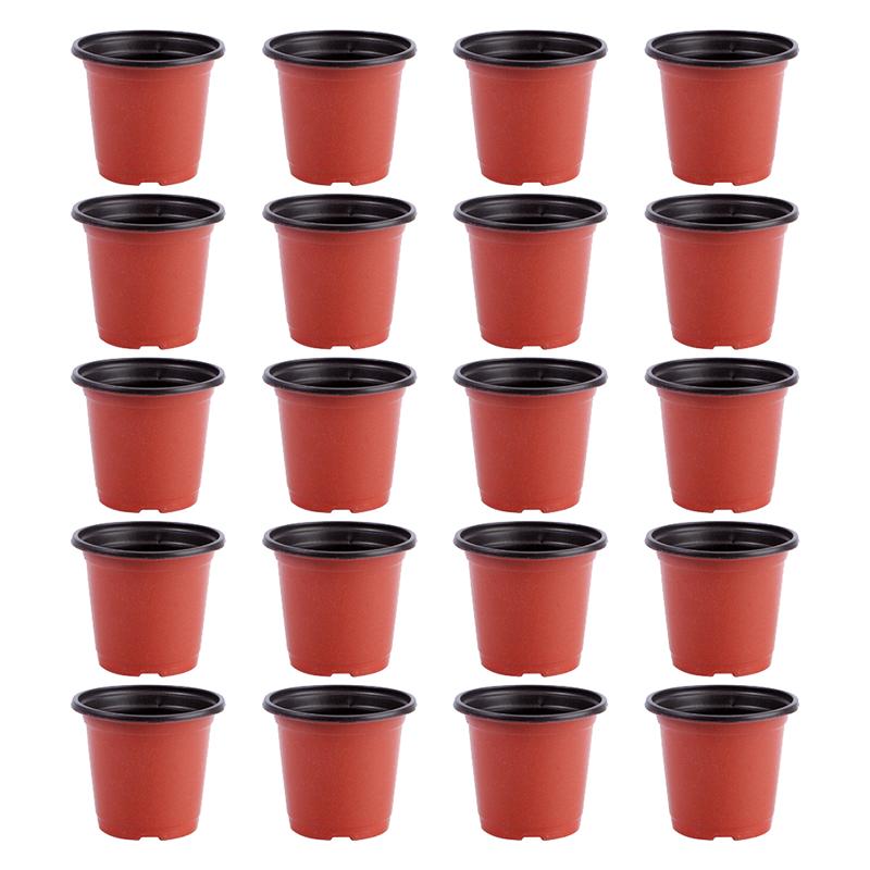 20pcs Plastic Plant Pot Garden Flower Planter Plastic Plant Nursery Pots Grow Box Flower Seedling Pots: 10x9.5CM