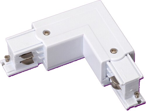 Europese 50 cm 100 cm LED Track Light Rail Bar 4 Draden 3 Fase Zwart/Wit Aluminium Spoor lamp accessoires Connector Een door Een: L joiner / Black