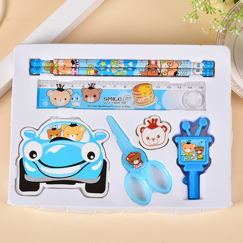 1 Sets Children 's Stationery Set of Pupils School Supplies Festival for Children 7pcs Installed