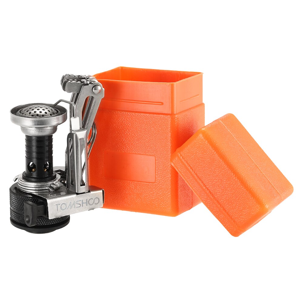 TOMSHOO Mini Gas Stove Backpacking Canister Stove Burners Camping Outdoor Stove Cooking Foldable Hiking Butane Propane Furnace