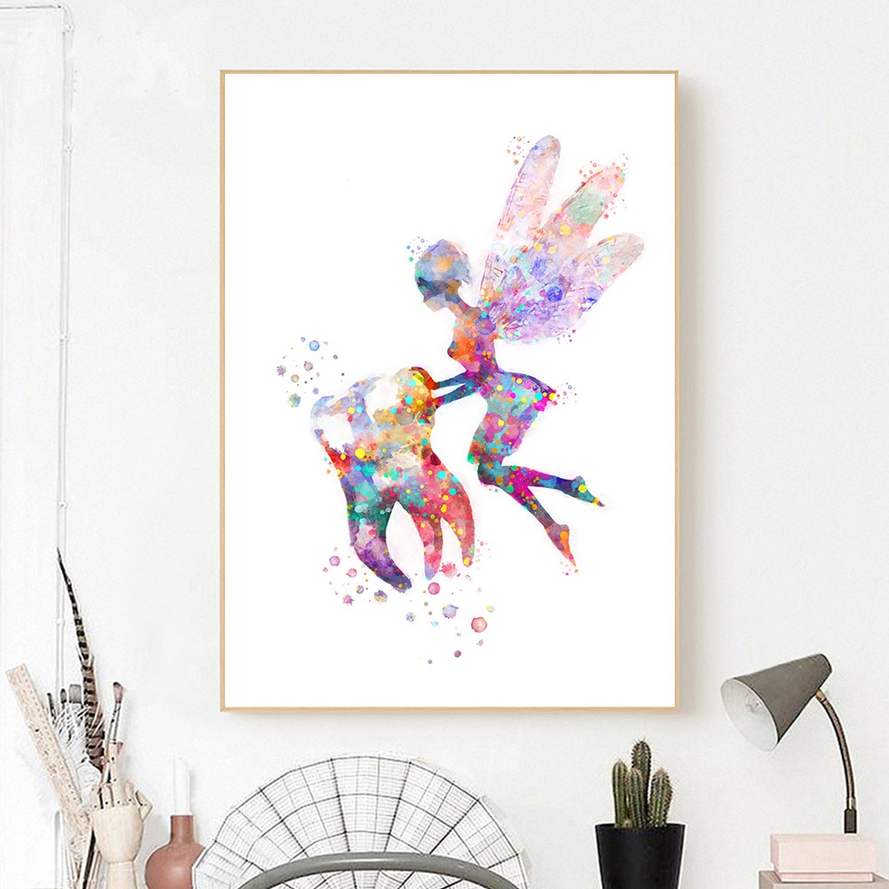 Dent aquarelle affiche dent fée impression peinture dentaire hygiéniste Art affiche dents anatomie stomatologie photos clinique décor