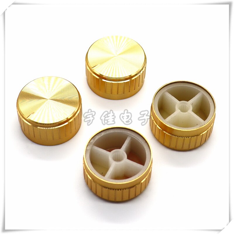5 Stuks 32 × 17Mm Gold Aluminium Knop Cap Is Geschikt Voor Bloemen As 6Mm Potentiometer Knop cap