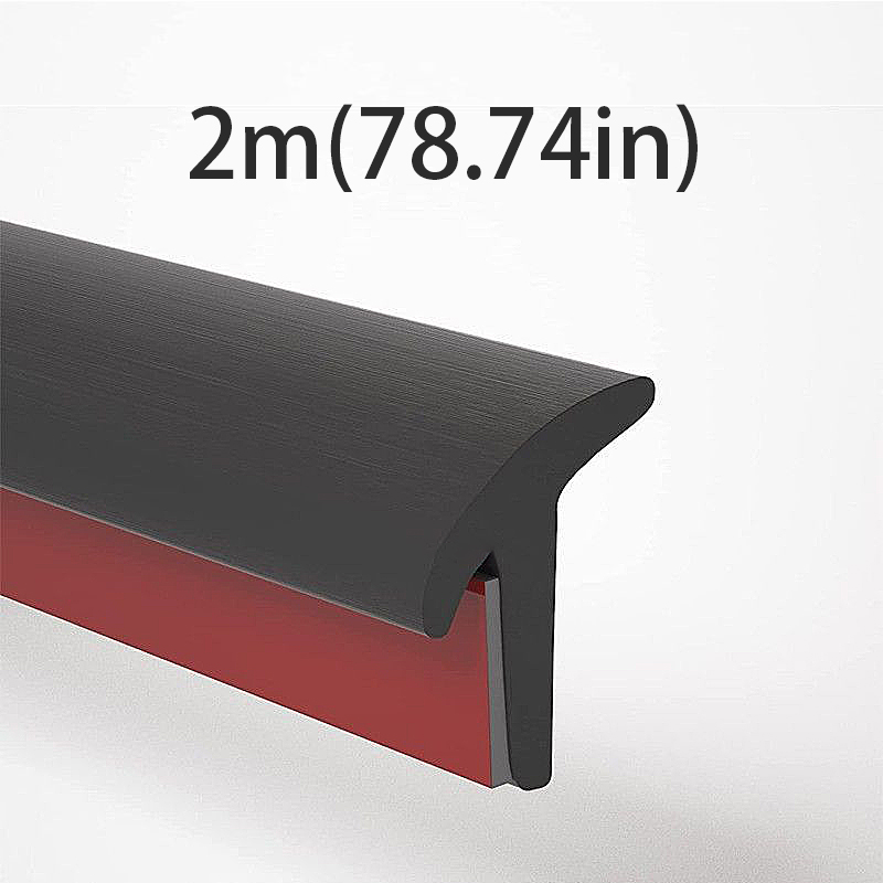 Striscia di tenuta automatica universale Inclinata in gomma a forma di T Resistente alle intemperie Bordo Trim Porta auto Tronco Coperchio Gap Guarnizione Striscia di isolamento acustico: WHITE