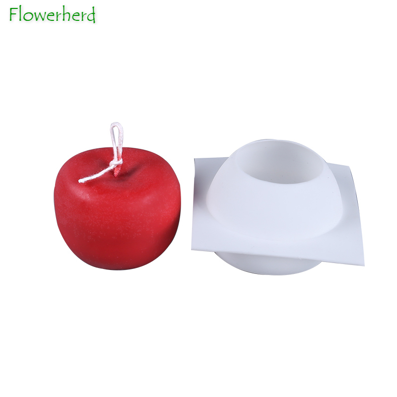 Moldes de silicona para velas de manzana, moldes de silicona para jabón, decoración para de boda, moldes de silicona para jabón, utensilios para tarta, postre de Mousse