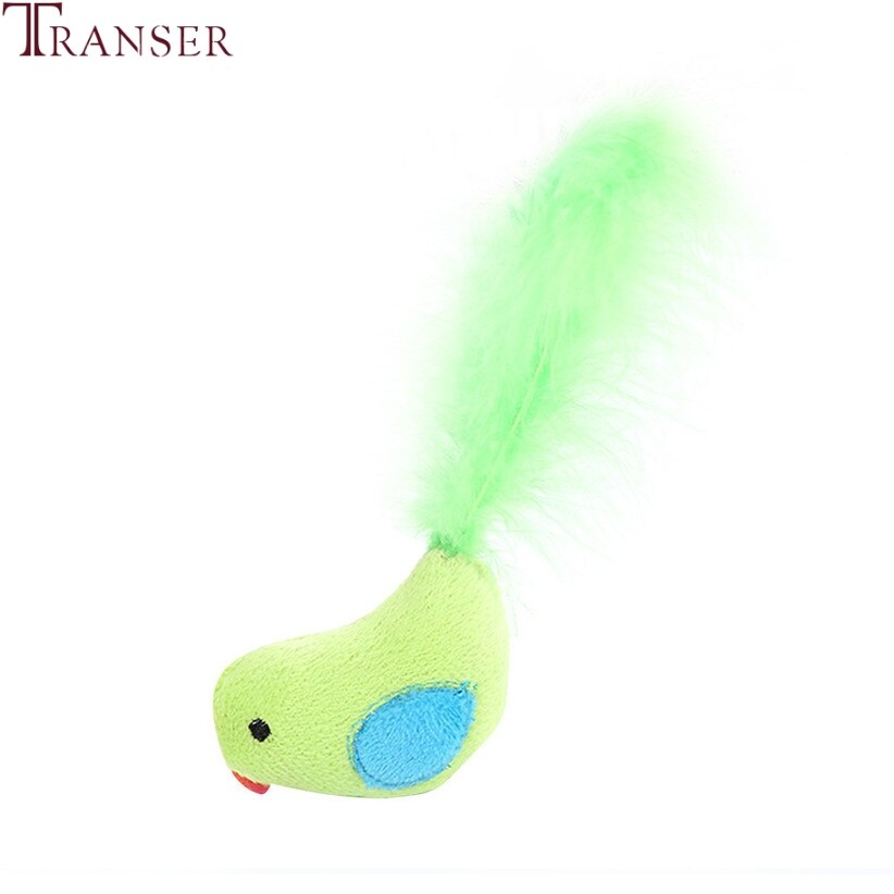 Cute Cat Toys Soft Plush Birds Feather Tail Interactive Small Dog Pet Toy 80926
