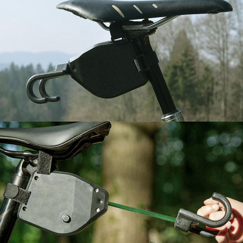 Corda da traino per bici da esterno Strumento di traino in nylon resistente all'usura retrattile per bambini Accessori per bici per adulti