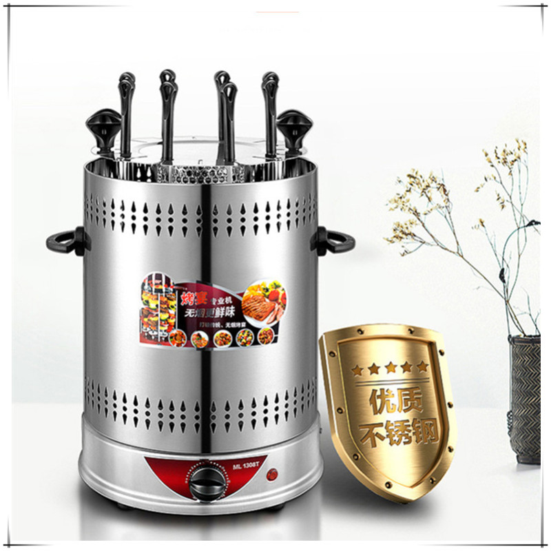 Macchina per spiedini per griglia elettrica Macchina per barbecue tempo senza fumo Rotazione automatica casa interno Arrosto di montone kebab