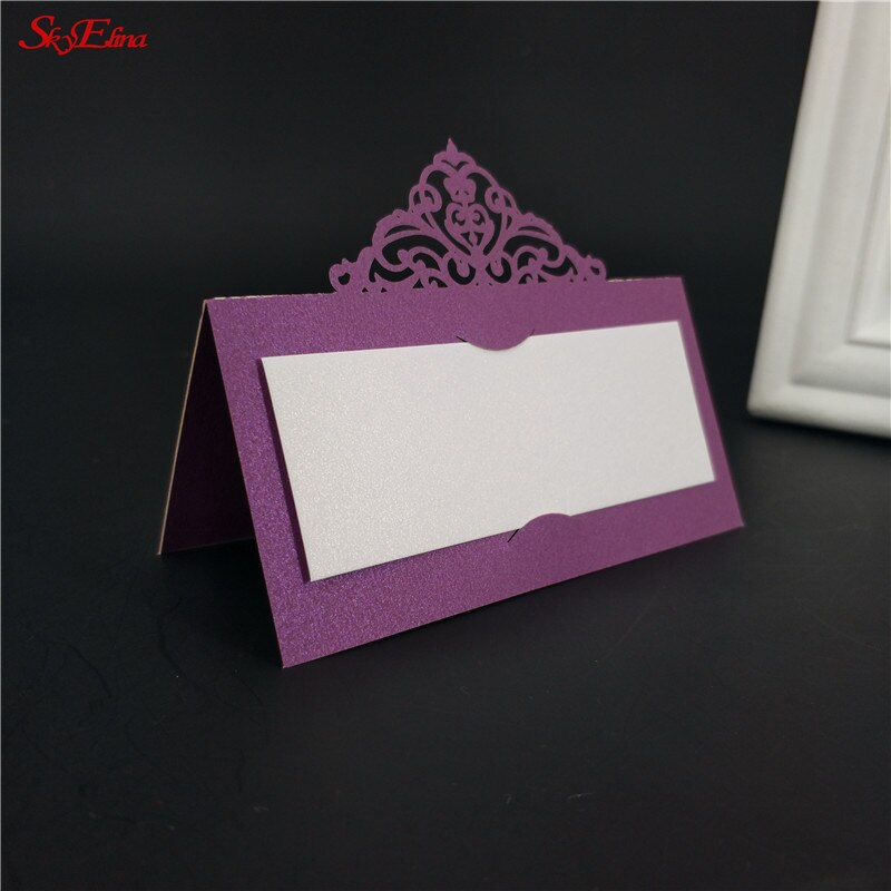 50pcs Party Table Name Wine Guest Place Cards Table Place Cards Favor Decoration Wedding Supplies Seating Decoration 8ZSH873: Dark Purple