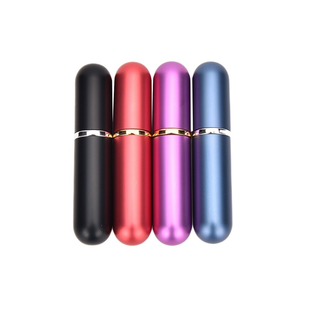 Atomizador de aluminio recargable portátil para viajero, en espray, perfume, botella de vacío, botella de perfume Mini,