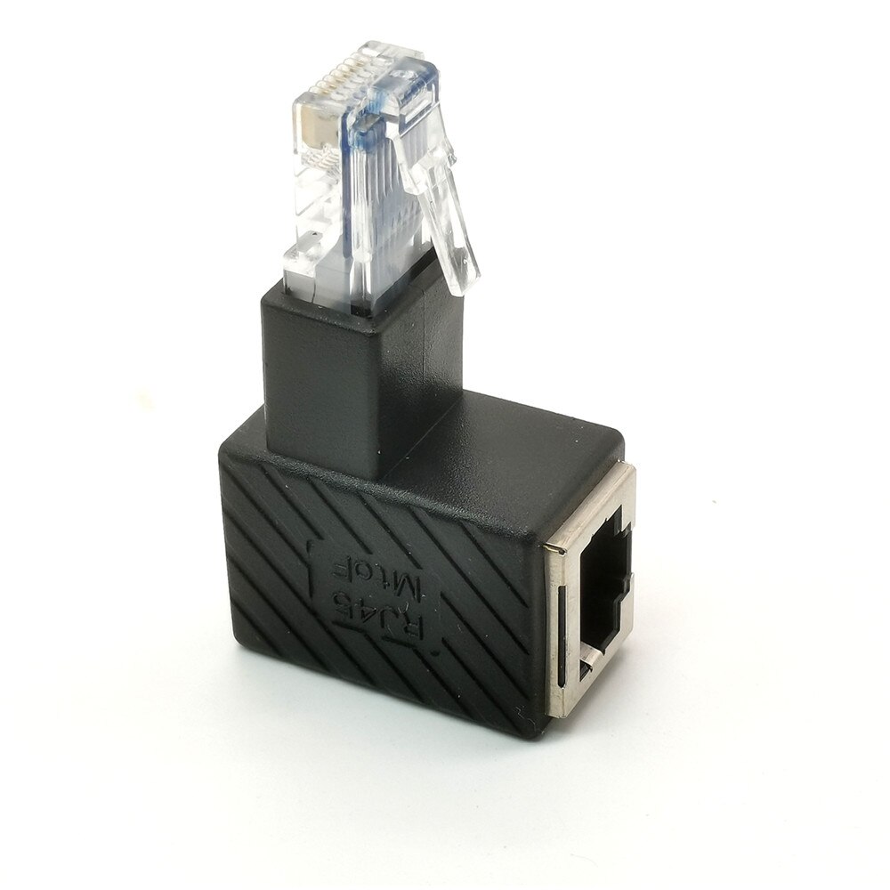 Netwerk Extension Adapter RJ45 Ethernet Adapter Up Down Links Haaks 90 Graden 8P8C Ftp Stp Utp Man-vrouw lan Ethernet: UP