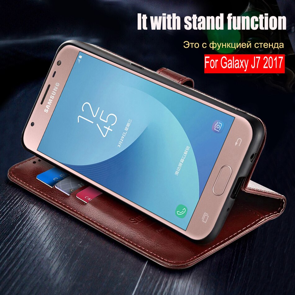 Funda para Samsung Galaxy J7 Pro , funda magnética de lujo con tapa, soporte, BILLETERA, bolso de cuero para teléfono Samsung Galaxy J7 Pro