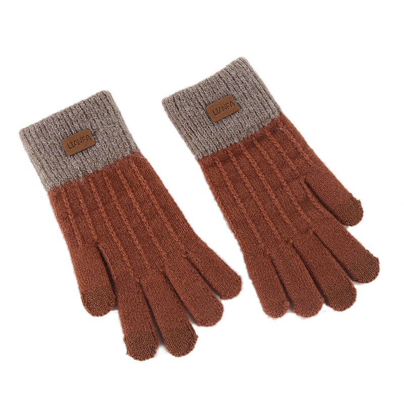 Wecute Vrouwen Herfst En Winter Warm Handschoenen Touch Screen Handschoenen Plus Fluwelen Imiteren Alpaca Outdoor Riding Winddicht Zachte