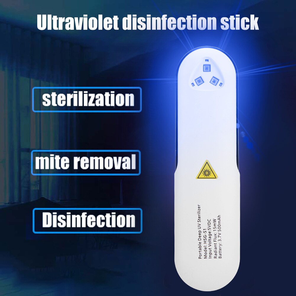Bærbar håndholdt uv led sterilisator lys tyngdekraft sensor switch ultraviolet desinfektion bakteriedræbende lampe soveværelse uv sterilisator