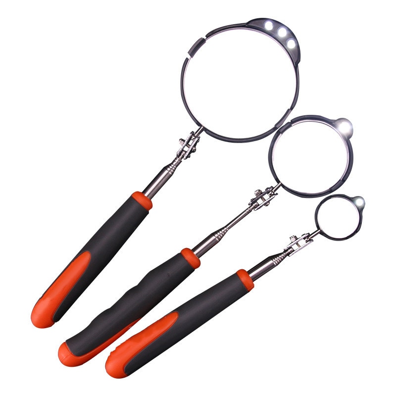 Miroir d'inspection télescopique de châssis de véhicule, réparation réglable 3 pièces