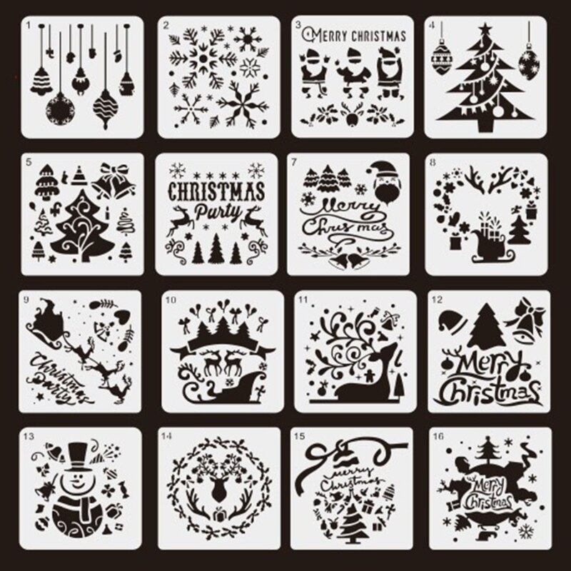 Boże narodzenie szablon robić rysowania wzornik malowanie Scrapbooking tłoczenie tłoczenie sztuka DIY rękodzieło Dziennik dekoracyjne